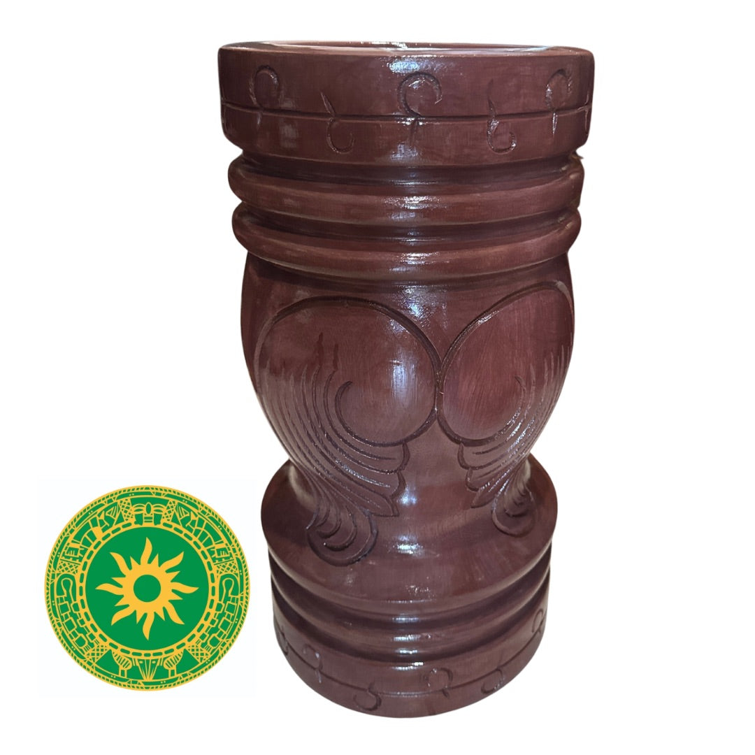 100% Carved Wooden Pilon