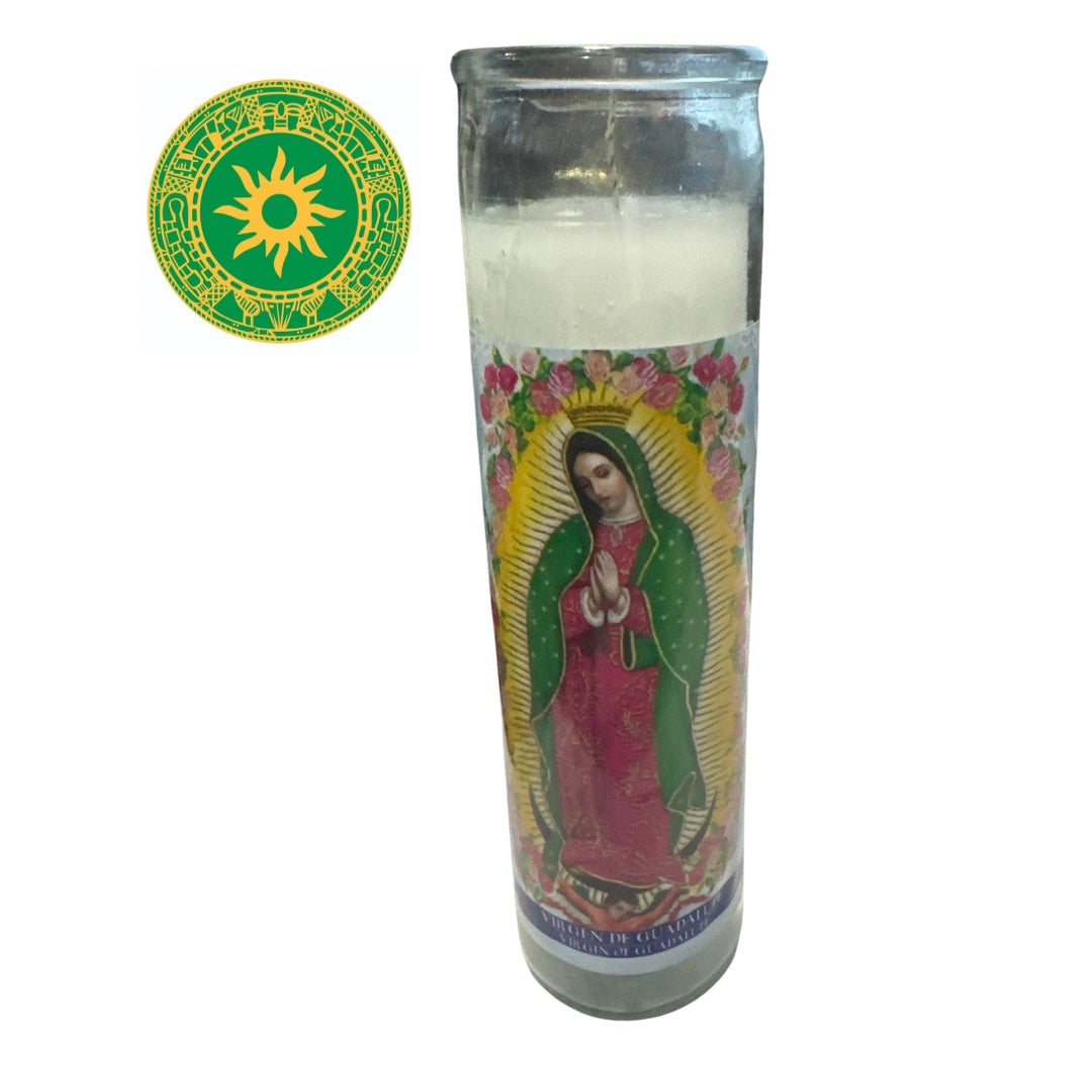 Vela Virgen de Guadalupe 8"