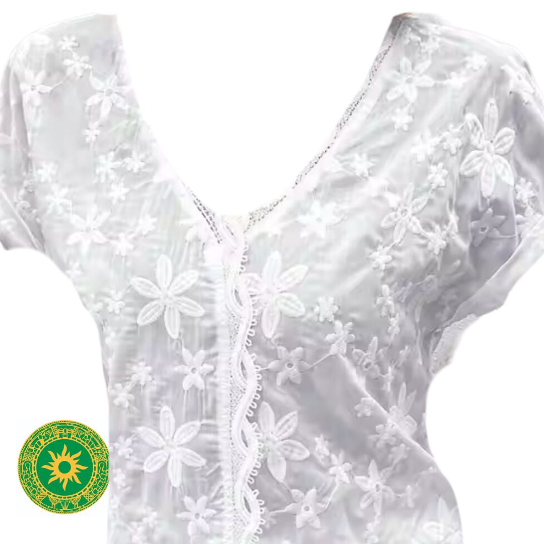 Blusa Blanca Bordada