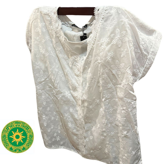 Blusa Blanca Bordada